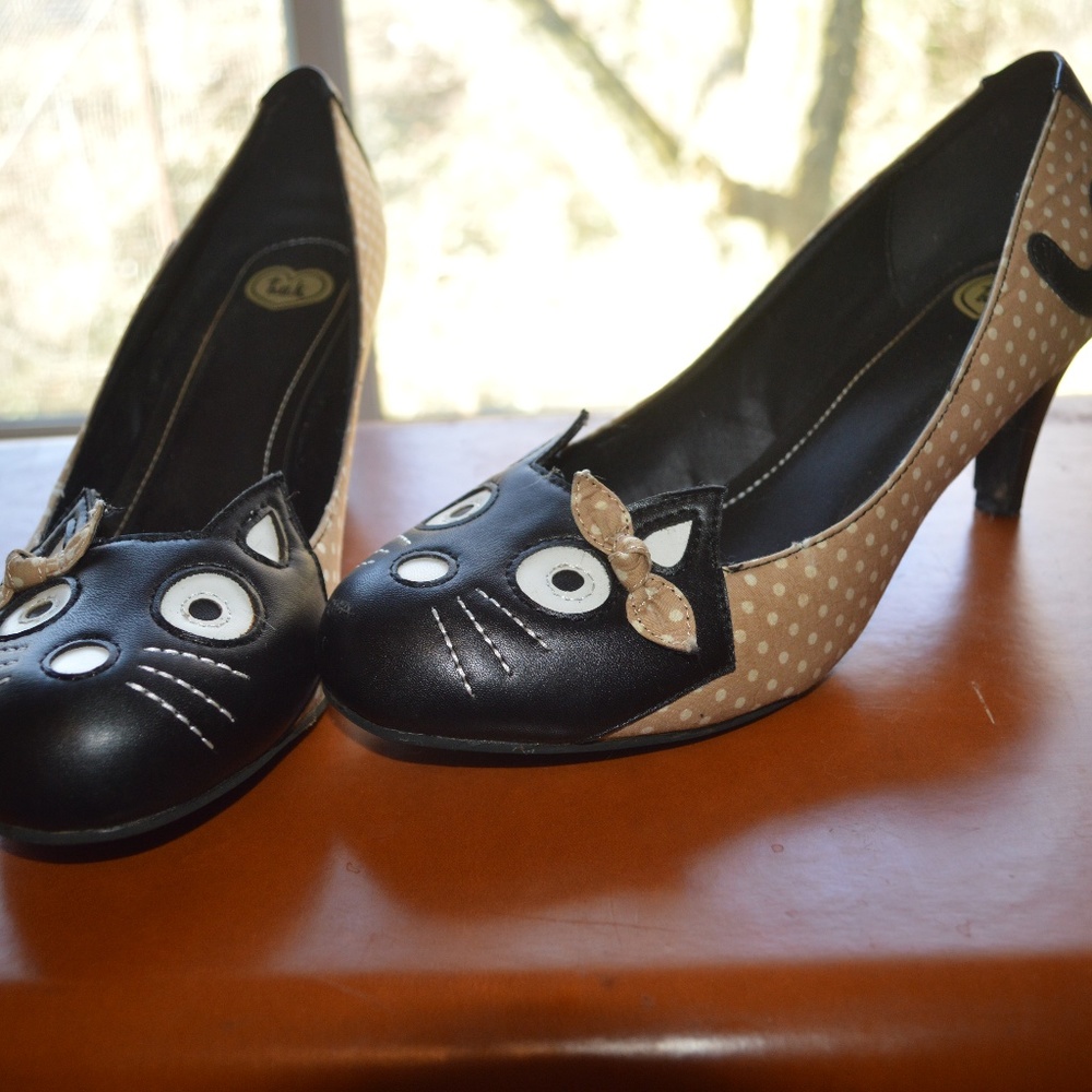 T.U.K. Tan Cat Heels